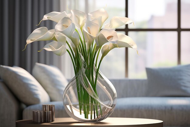 Elegant arrangement of calla lilies in a contempor 00292 03