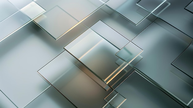 elegant arrangement of overlapping transparent squares each with a subtle gradient and shadow for a