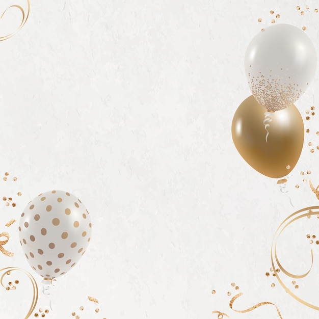 Elegant Array of Golden and White Balloons Celebrating Special Occasions in A Festive Atmosphere