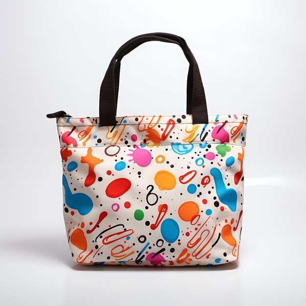 Photo elegant art supply tote bag for kids with waterproof material vibrancreative concept ideas design