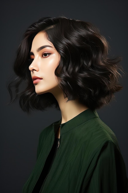 Elegant asian woman korean makeup style