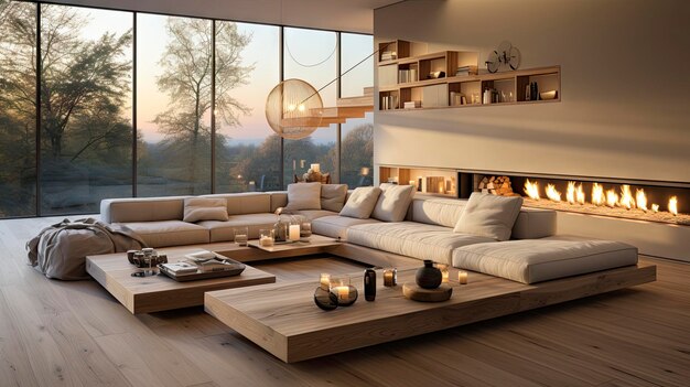 Elegant AutumnThemed Living Room Interior