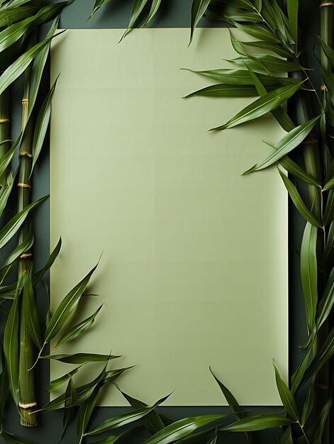Foto sfondo elegante carta di bambù verde chiaro e bianco colore naturale concetto concetto creativo saggio