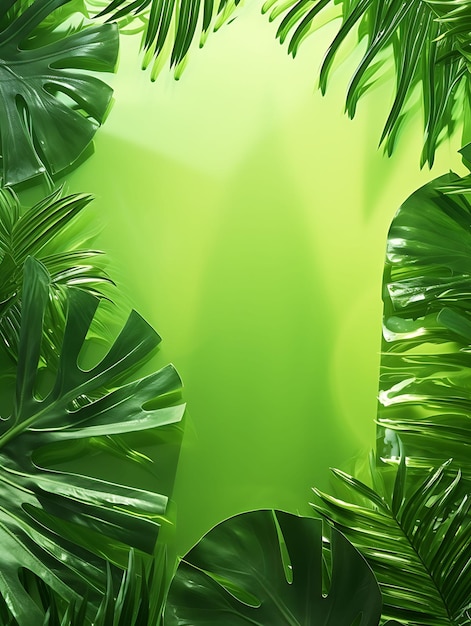 Elegant Background Cellophane Paper Transparent and Blank Neon Green Background creative concept