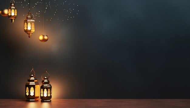 Photo elegant background for poster with ramadan