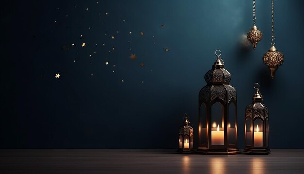 Photo elegant background for poster with ramadan