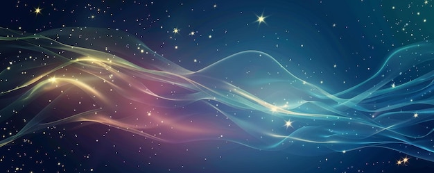 elegant background with dark gradient and twinkling stars abstract night sky design