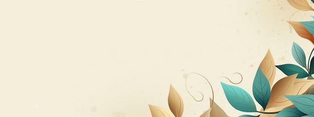 Elegant background with leaves and space for text