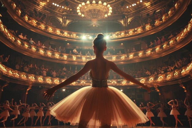 Elegant ballet performances in grand theaters