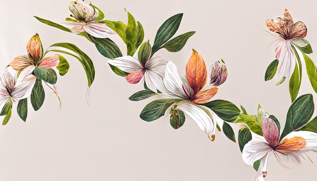 Elegant banner and background rose design Generative Ai