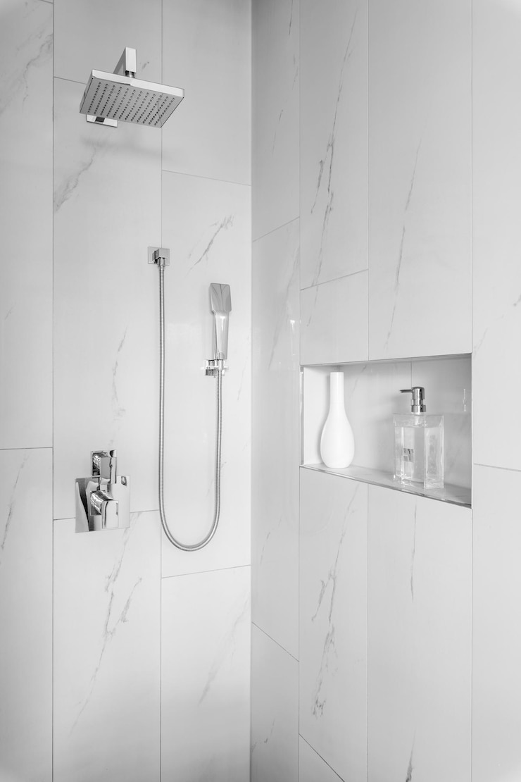 Photo elegant bathroom interior of modern suburban house