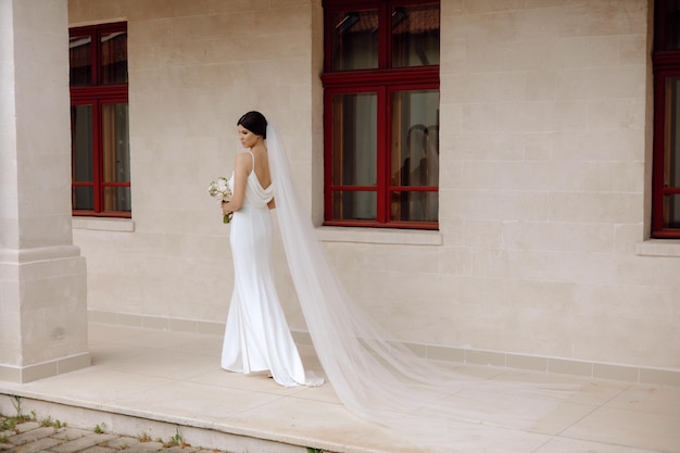 elegant and beautiful bride portrait