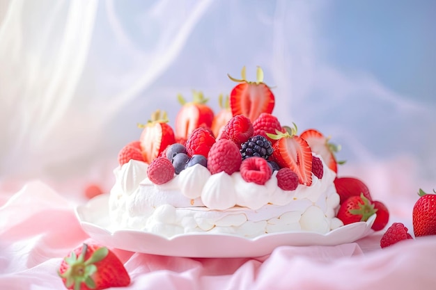 Elegant Beige Pink Pavlova