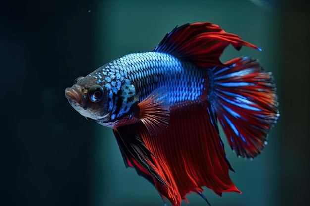 Elegant Betta Fish with Flowing Fins