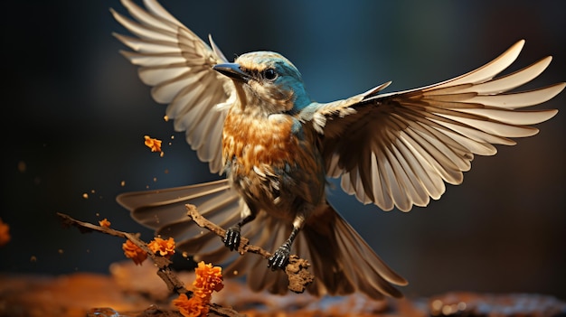 Elegant Bird in Flight Conveying Freedom and Grace through Motion Techniques