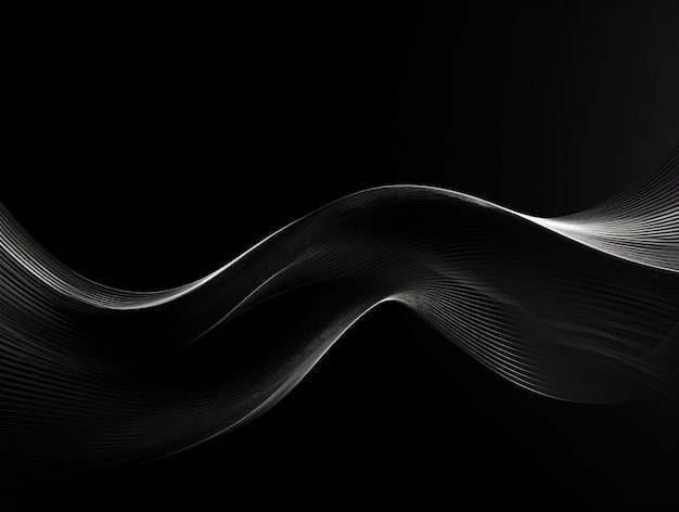Elegant black background illustration AI Generated