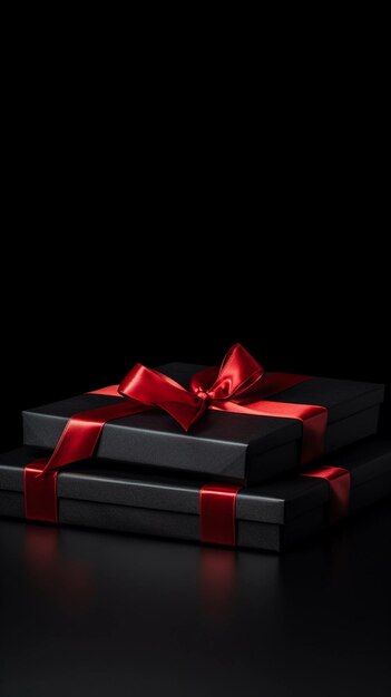 Elegant black Friday gift boxes