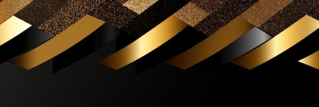 Элегантный черно-золотой геометрический рисунок фона