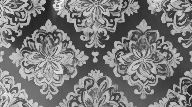 Photo elegant black and white thai pattern