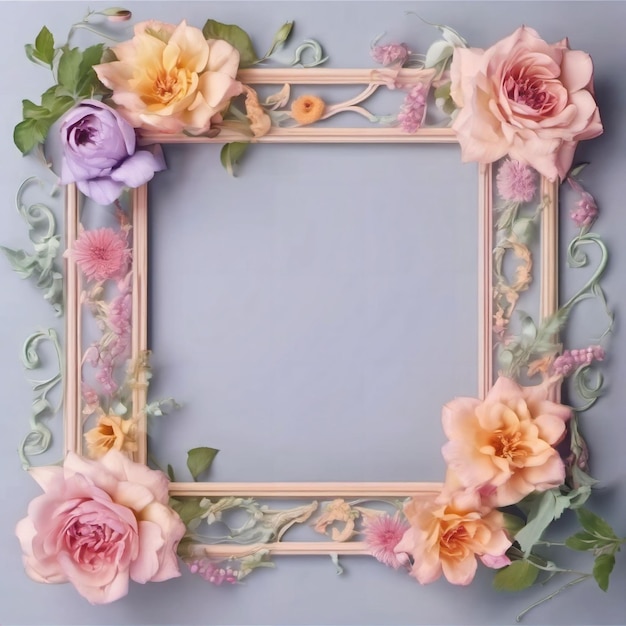 Elegant bloemenframe