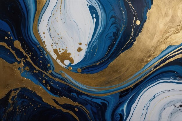 Photo elegant blue and gold marble texture