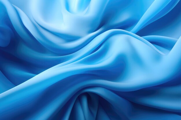 Photo elegant blue silk folds