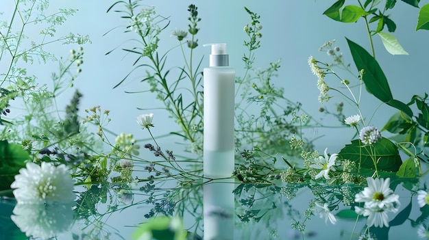 elegant botanical skincare lotion showcasing nature39s purity and wellness
