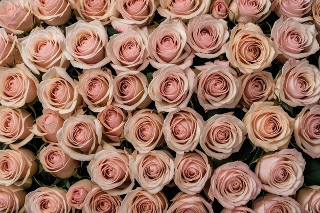 Photo elegant bouquet of blush roses