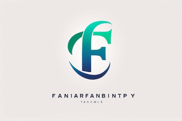 우아한 브랜드 자연 그라디언트 스타일 글자 F 로고 디자인 템플릿