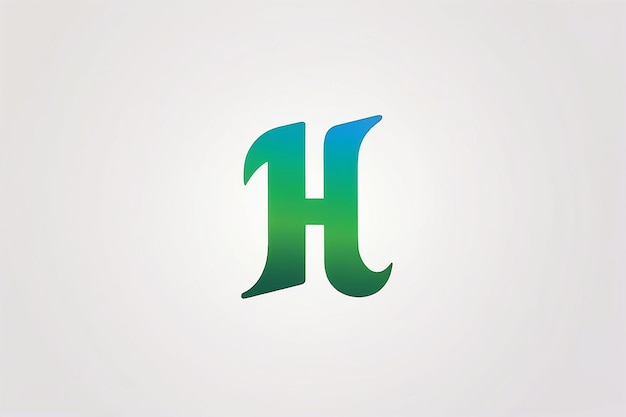 elegant branding natural gradient style letter h logo design template
