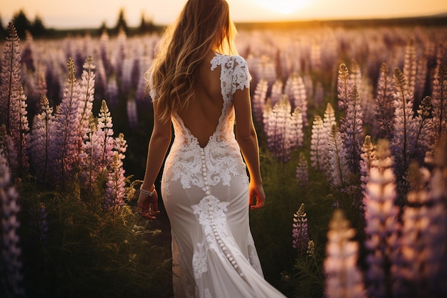 美しい花嫁のためのエレガントなブライダルドレス Generative Ai