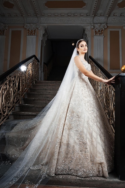 Elegant bride in a wedding dress