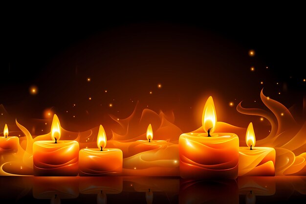 Elegant Burning Candles Abstract Graphics achtergrond