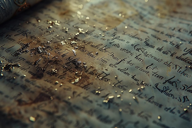 Элегантная каллиграфия украшает пергаментную бумагу