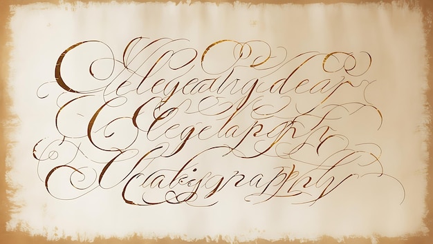 elegant calligraphy script writing examples