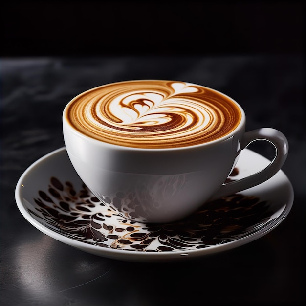 Elegant cappuccino generated by AI