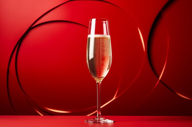 Elegant champagneglas om het nieuwe jaar te vieren.