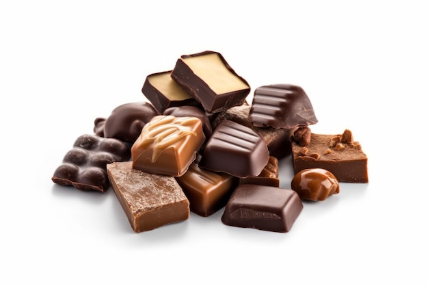 elegant chocolates isolated