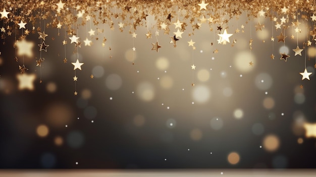 elegant christmas background banner with blank space for text