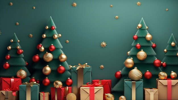 エレガントなクリスマスと新年の挨拶セール ポスター ホリデー バナー