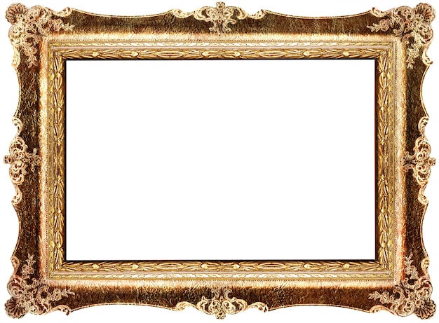 Elegant classic blank frame isolated on white