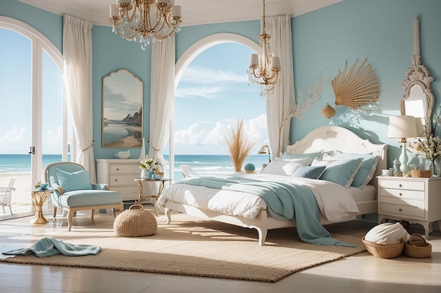 Elegant Coastal Bedroom Decor Beachside Bliss