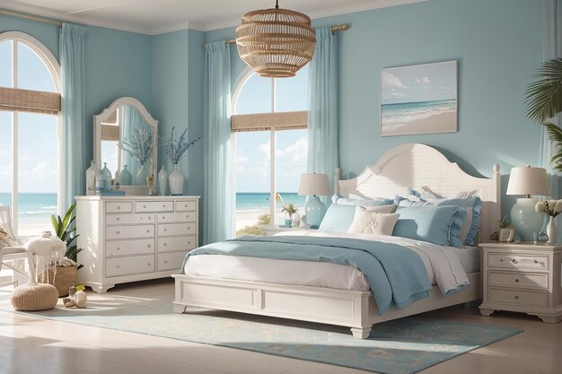 Elegant Coastal Bedroom Decor Beachside Bliss