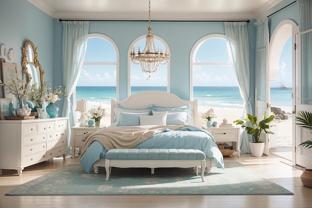 Elegant Coastal Bedroom Decor Beachside Bliss