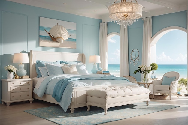 Elegant Coastal Bedroom Decor Beachside Bliss