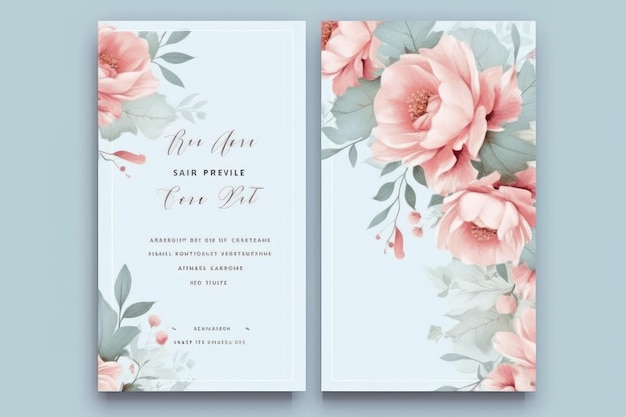 Elegant color full wedding invitation card vector