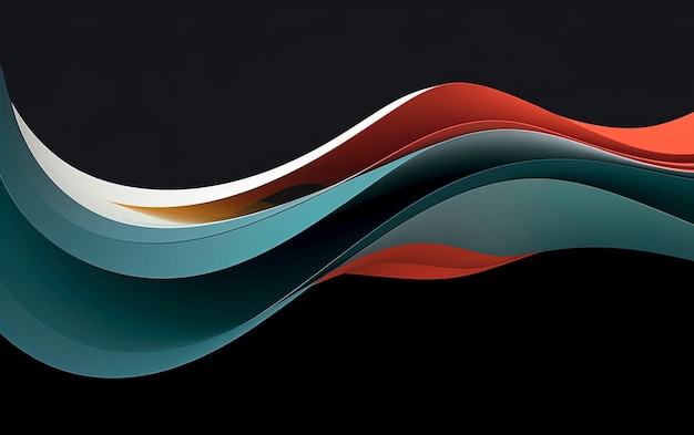 Elegant and colorful abstract wave Tech background Dark and nice wallpaper