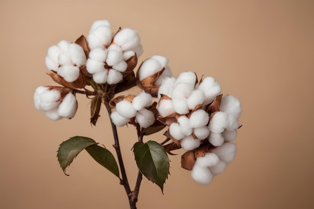 Elegant Cotton Branch CloseUp