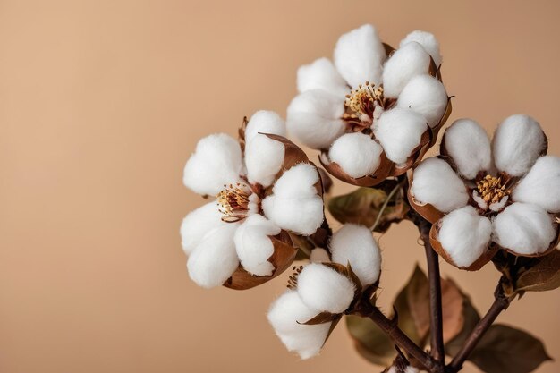 Elegant Cotton Branch CloseUp