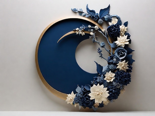 Elegant Crescent in Blue Hues